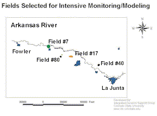 Monitoring Locations along the Arkansas River